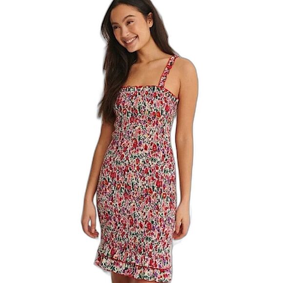 ASOS Dresses & Skirts - Na-kd Smocked Wildflower Print Cotton Dress NWT Size US XS (EUR 34)NWT